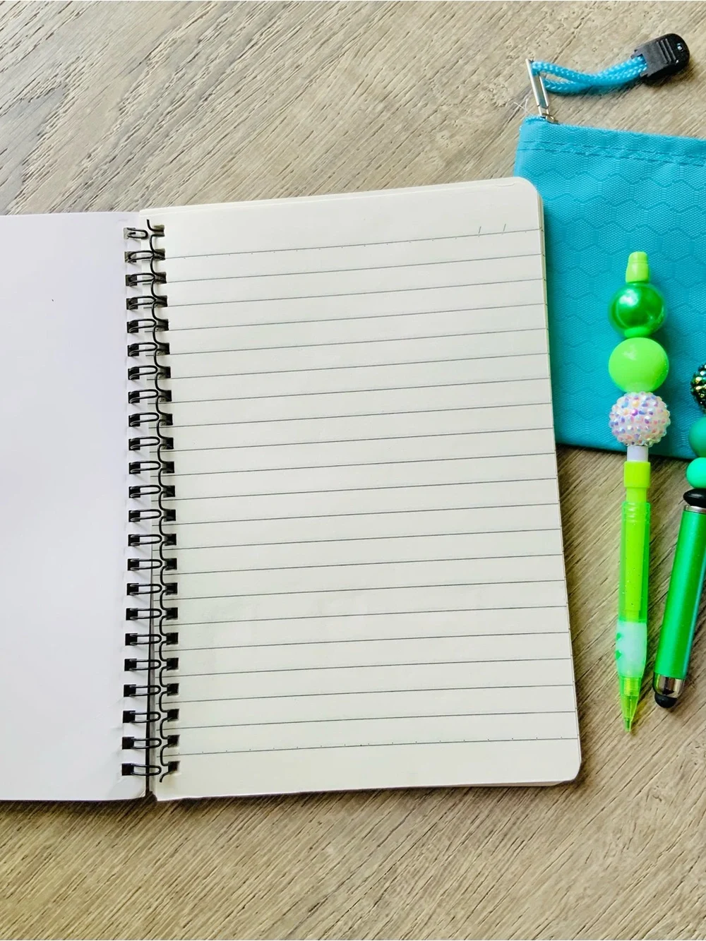 NEW📚 Homemade Crafted Stationery Set w/ Beaded Stylus Pen & Pencil OS